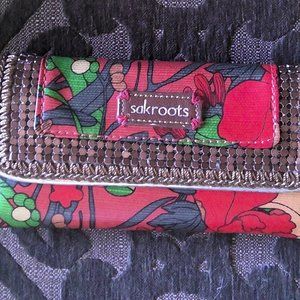 Vegan Leather Sakroots Peace Red Wallet VG Cond